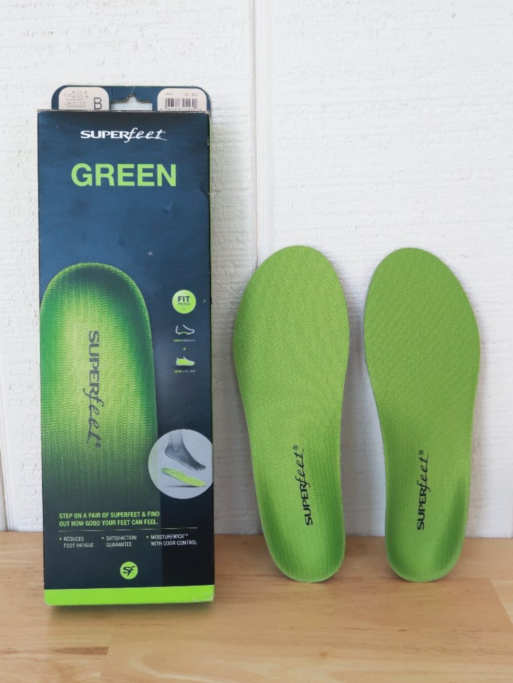 NEW Superfeet All-Purpose Green Insoles | Size B